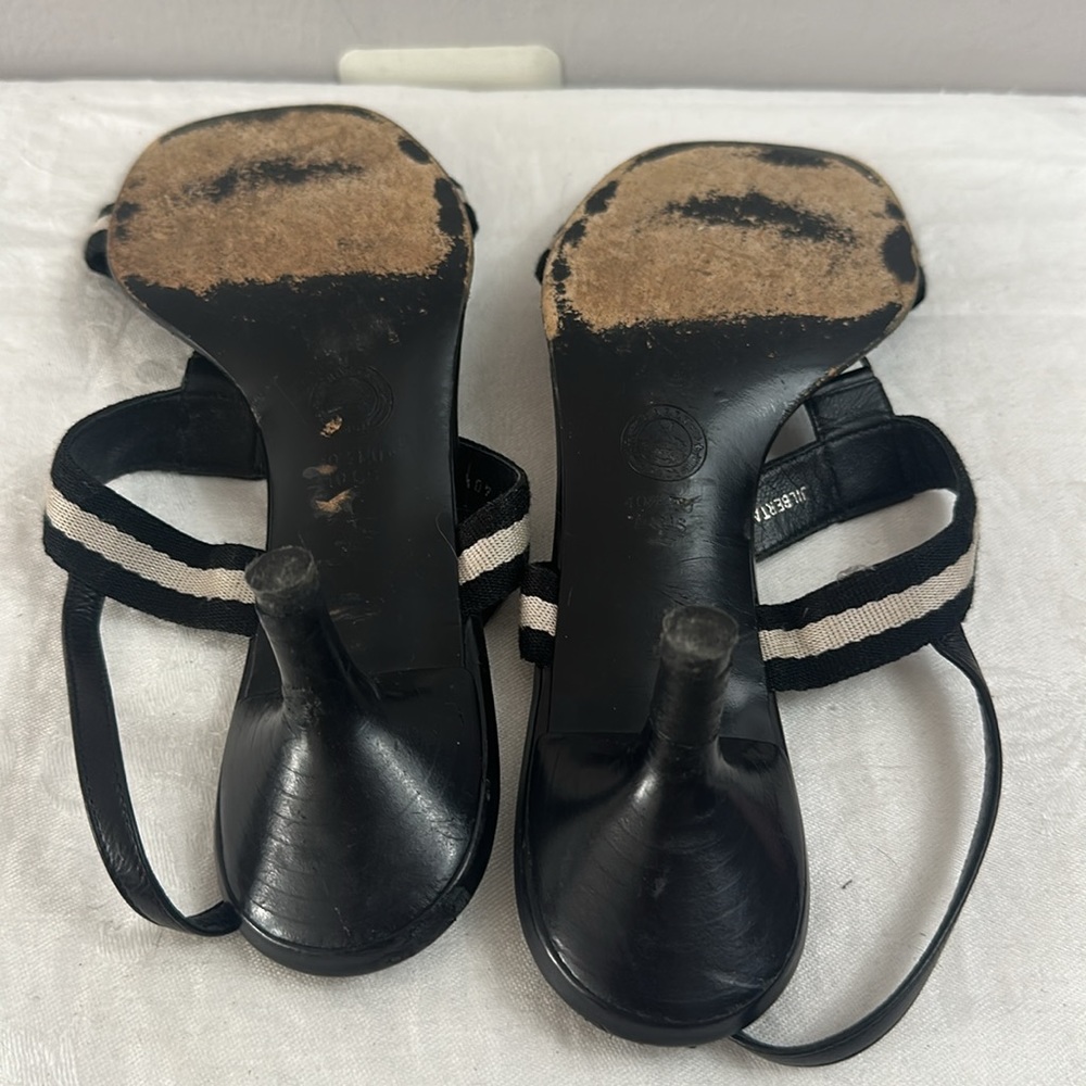 Bally. Made in Italy Black and Cream Women's Sandals size US 10 - Picture 7 of 9